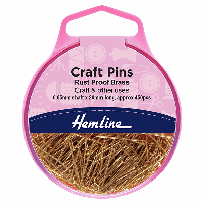 H712 Pins: Craft: 20mm: Brass: 450 Pieces..