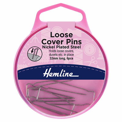 H713 Pins: Loose Cover: 32mm: Nickel: 6 Pieces..