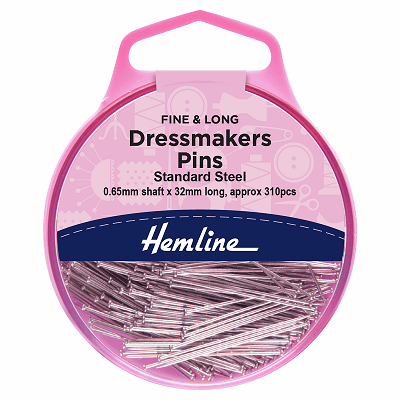 H716 Pins: Dressmaker's: Fine: 32mm: Nickel: 230 Pieces
