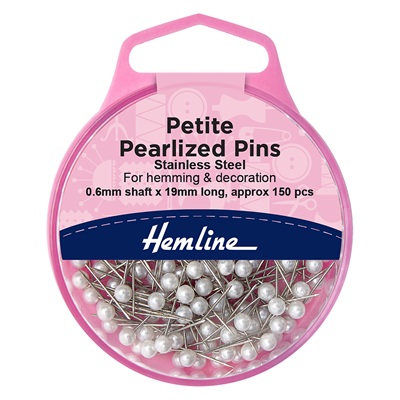 H724 Pins: Petite: Pearlized: Stainless Steel: 19mm: 150 Pieces