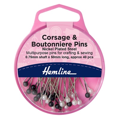 H728 Pins: Corsage & Boutonniere: Nickel: 50mm: 40 Pieces