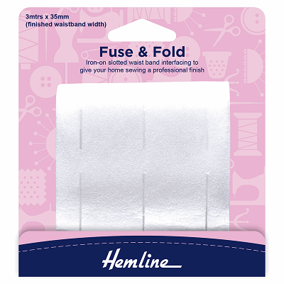 H765.35 Fuse and Fold Waistband Lining: 3m x 35mm