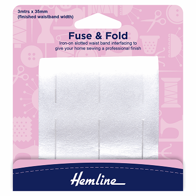 H765.35 Fuse and Fold Waistband Lining: 3m x 35mm..