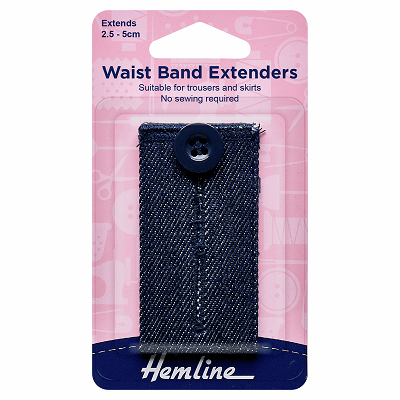 H768.MD Waistband Extender Button: Medium Denim..