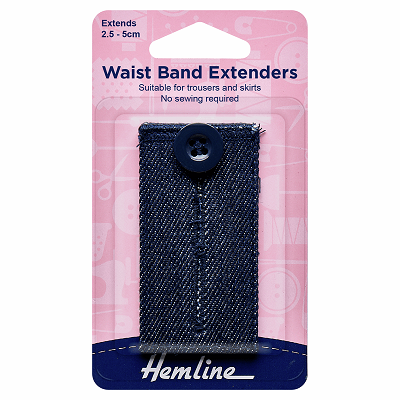 H768.MD Waistband Extender Button: Medium Denim