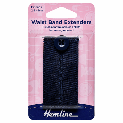 H768.NY Waistband Extender Button: Navy..