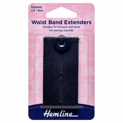 H768.NY Waistband Extender Button: Navy