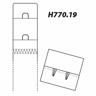 H770.19 Bra Back Replacement: 19mm..