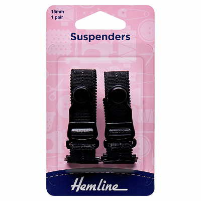 H775\Blk Suspenders: Black - 15 x 170mm 