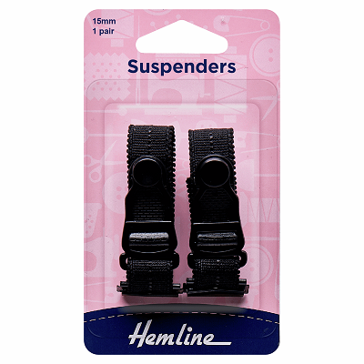 H775\Blk Suspenders: Black - 15 x 170mm ..