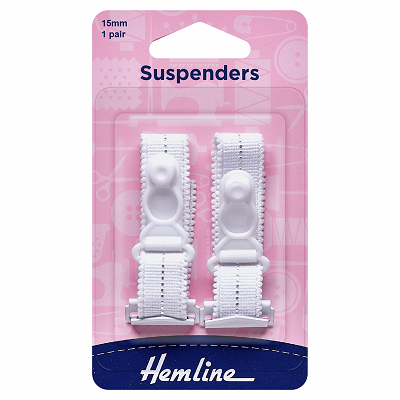 H775\Wht Suspenders: White - 15 x 170mm