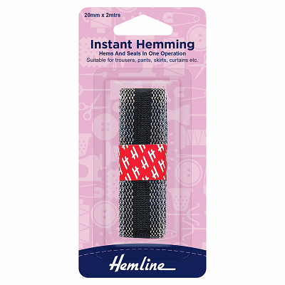 H784.B Instant Hemming: 2m x 20mm: Black..