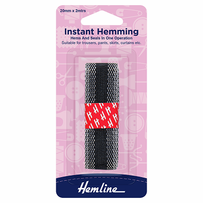 H784.B Instant Hemming: 2m x 20mm: Black