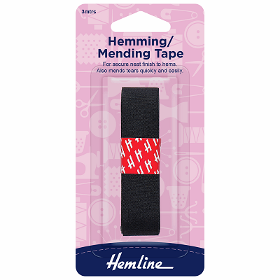 H790.BLK - Hemming Tape: 3m x 20mm: Black