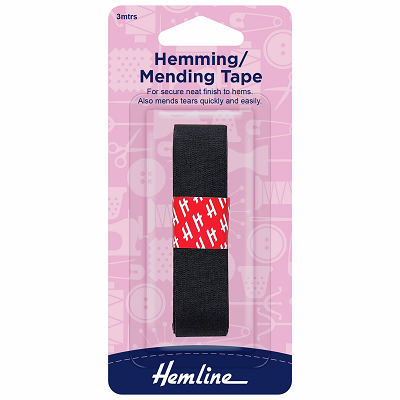 H790.BLK - Hemming Tape: 3m x 20mm: Black..