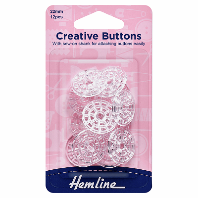 H889 Creative Buttons: 22mm: Pack of 12