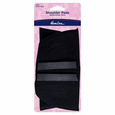 H902.LB Shoulder Pads: Standard Set-In: Large: Black..