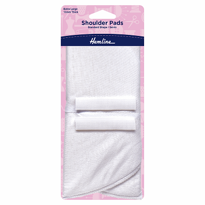 H902.XL Shoulder Pads: Standard Set-In: Extra Large: White..