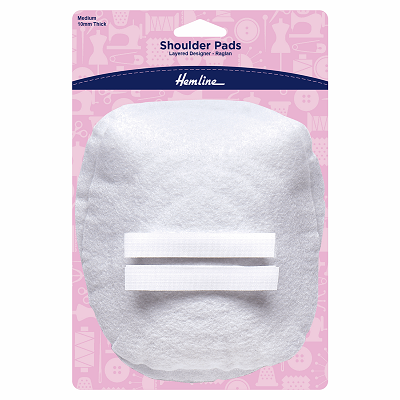 H951.M Shoulder Pad: Layered Designer: Medium: White..