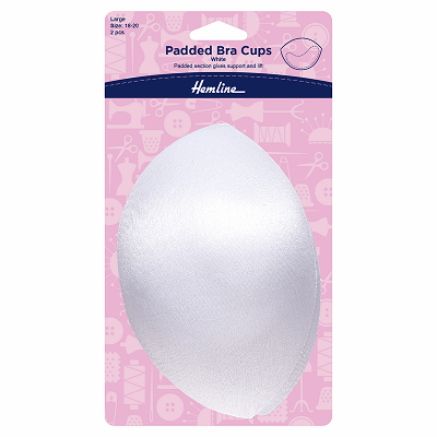 H963.L\W Padded Bra Cups: Large: White..