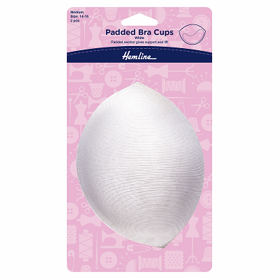 H963.M\W Padded Bra Cups: Medium: White..
