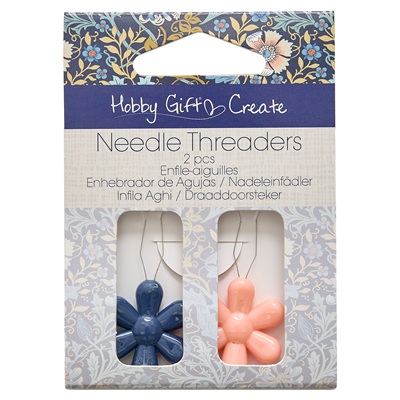 HGC234.01 - Woodblock Floral - Needle Threader - Flower (2pk)