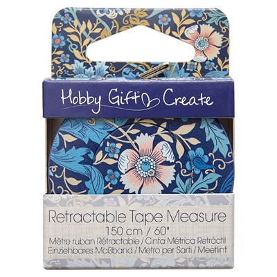 HGC253.01 - Woodblock Floral - Retractable Tape Measure 150cm