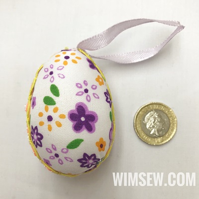Purple Fabric Covered Egg