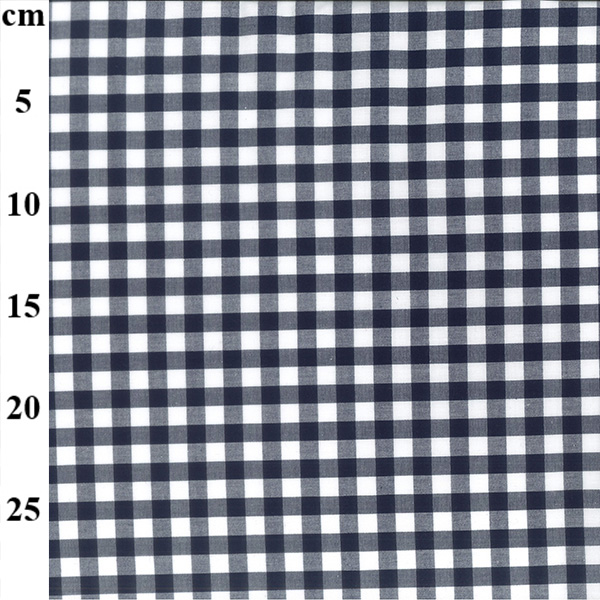 100% Yarn Dyed 9mm Cotton Gingham - 01-JLC0134-Navy