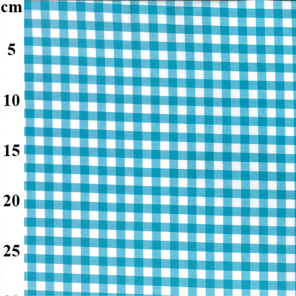 100% Yarn Dyed 9mm Cotton Gingham - 01-JLC0134-Turquoise