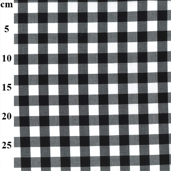 100% Yarn Dyed 17mm Cotton Gingham - 01-JLC0136-BLACK