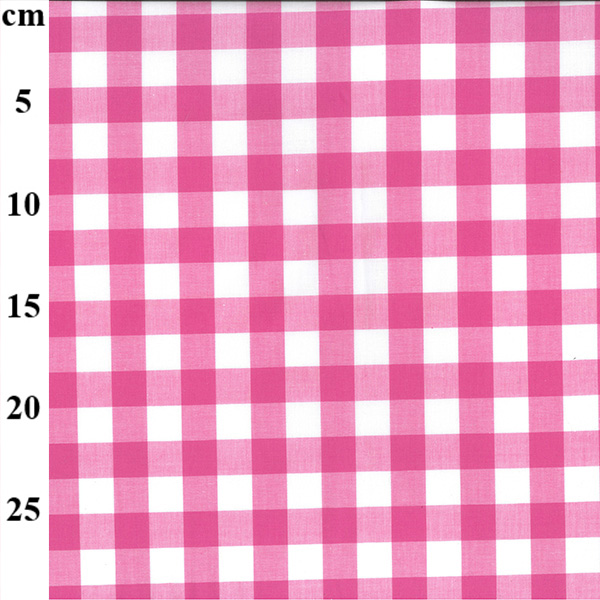 100% Yarn Dyed 17mm Cotton Gingham - 01-JLC0136-Fuchsia