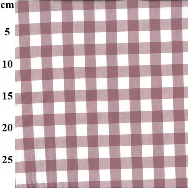 100% Yarn Dyed 17mm Cotton Gingham - 01-JLC0136-Mauve