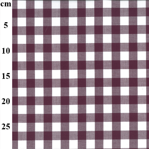 100% Yarn Dyed 17mm Cotton Gingham - 01-JLC0136-Plum