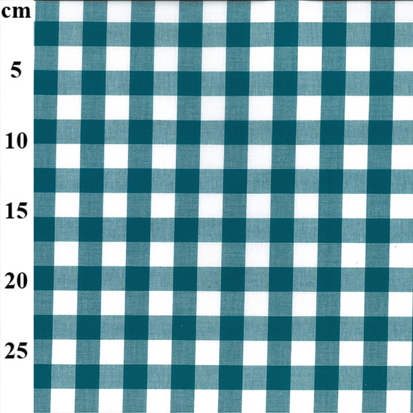 100% Yarn Dyed 17mm Cotton Gingham - 01-JLC0136-Teal