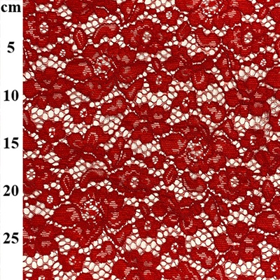 100% Polyester Corded Lace - 01-JLL0002 Red