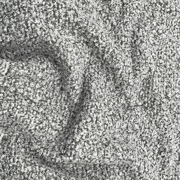 100% Polyester Boucle - 01JLP0034 - Marl Grey