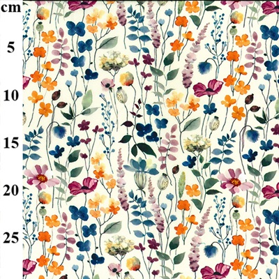 Digital Viscose Print - 01- JLV0193 Cream