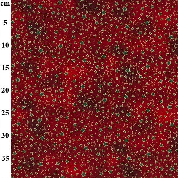 100% Cotton Christmas Print - 01-JLX0211 - Red