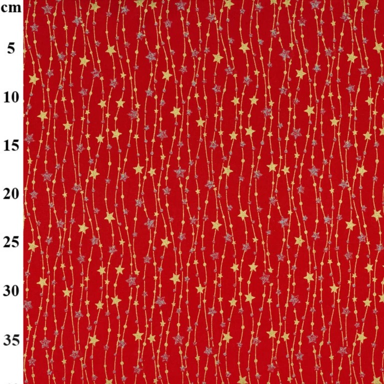 100% Cotton Christmas Print - 01-JLX0219 - Red