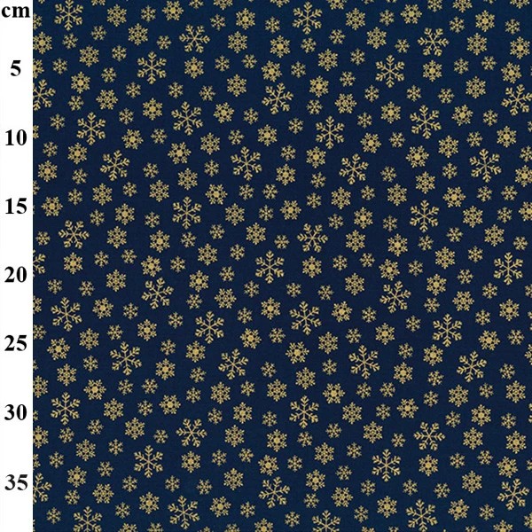 100% Cotton Christmas Print - 01-JLX0248 - Navy/Gold