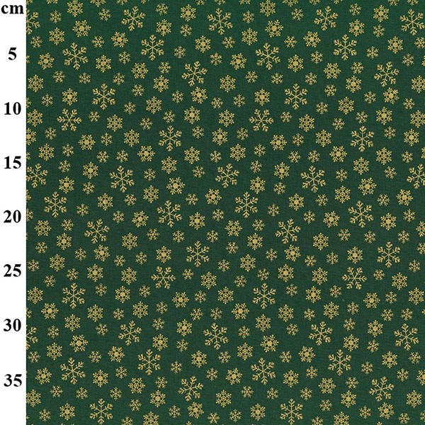 100% Cotton Christmas Print - 01-JLX0248 - Green/Gold