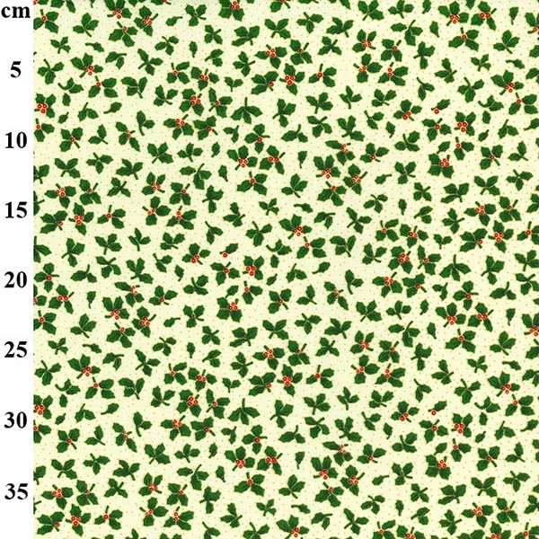 100% Cotton Christmas Print - 01-JLX0251 - Cream/Gold