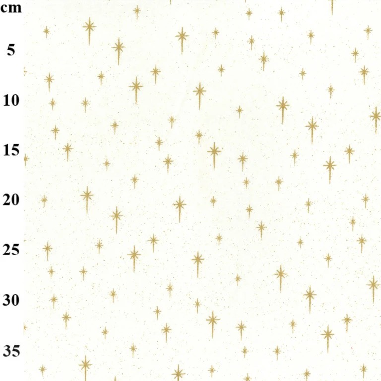 100% Cotton Christmas Print - 01-JLX0252 - Cream/Gold