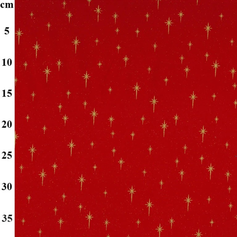 100% Cotton Christmas Print - 01-JLX0252 - Red/Gold