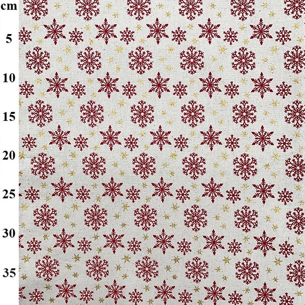 100% Cotton Christmas Print - 01-JLX0255 - Natural