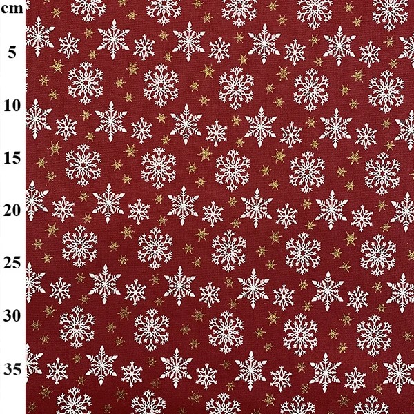100% Cotton Christmas Print - 01-JLX0255 - Red