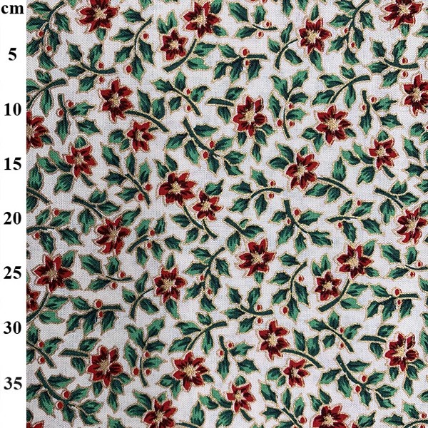 100% Cotton Christmas Print - 01-JLX0260 - Cream