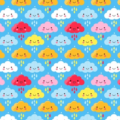 Polycotton Clouds - LJDPC21