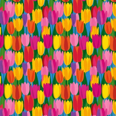 100% Viiscose  - EM27-LJV30 - Viscose Tulip Time